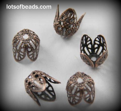 Filigree cone bead cap